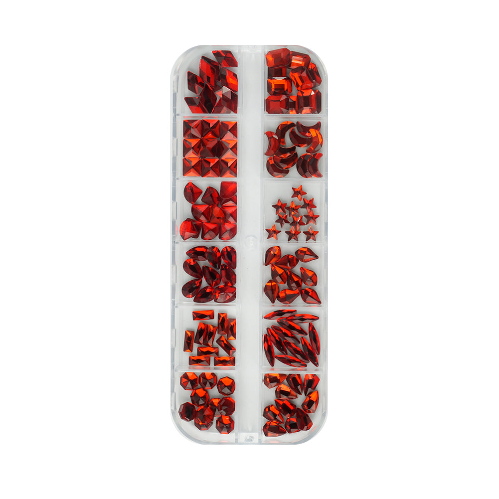 Small Rhinestone Box - MCL-1210-01 - Red